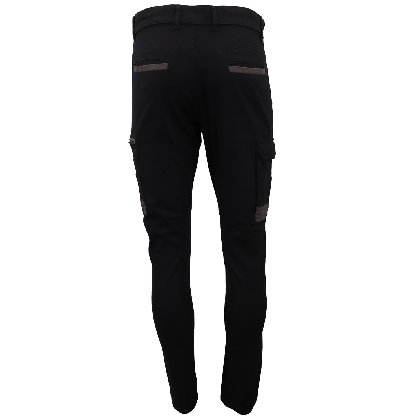 Men's Cotton Drill Cargo Work Pants UPF 50+ 13 Pockets Tradies Workwear Trousers, White, 32