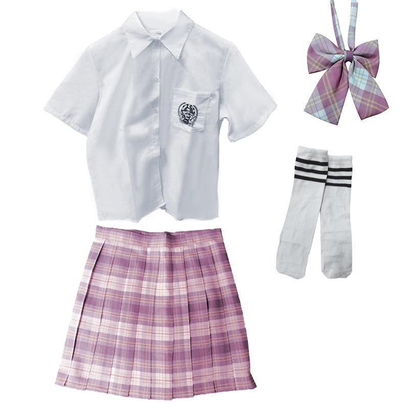 Women Girls School Pleated Skirt Summer High Waist Tartan Short Skirt AU Stock - M