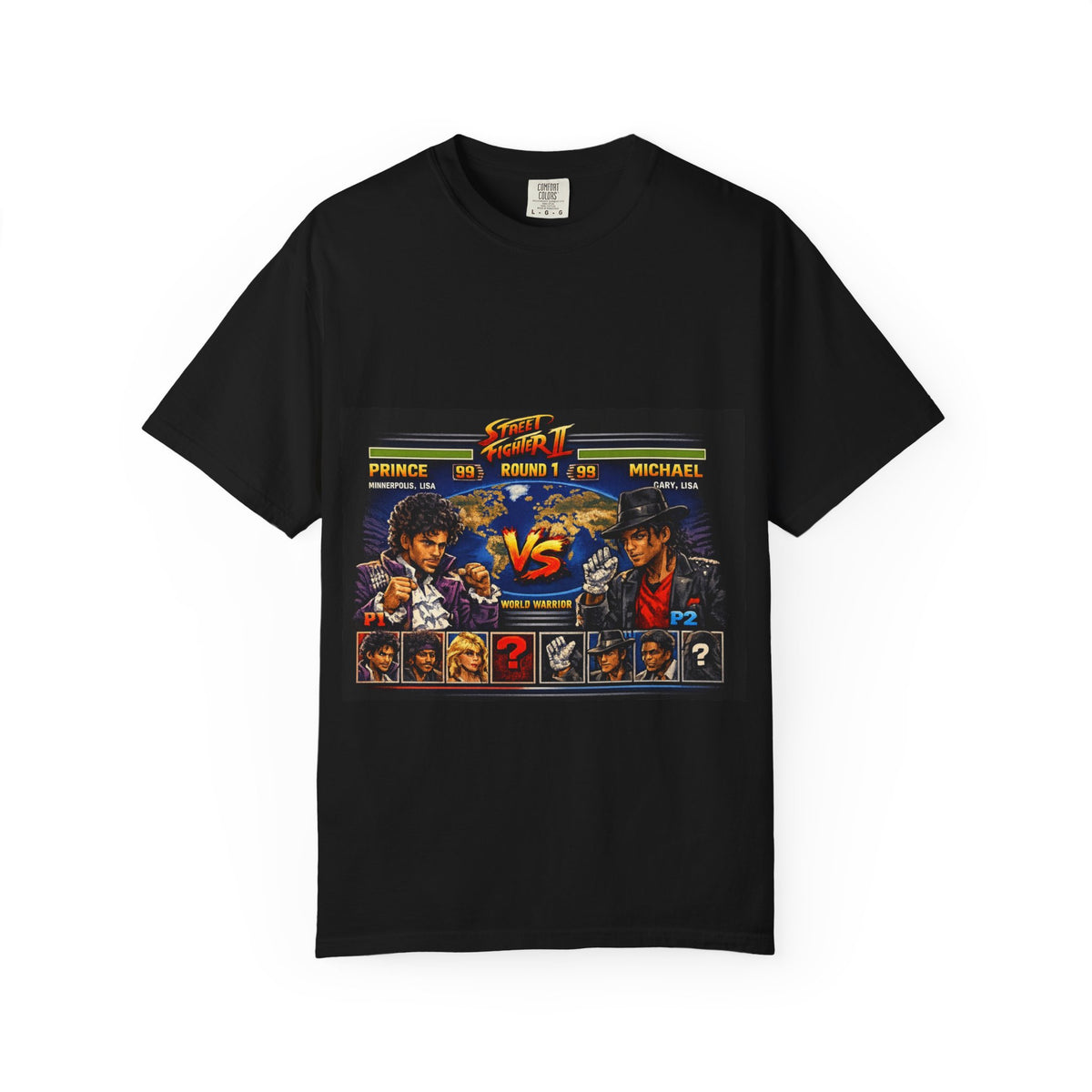 Retro Arcade T-Shirt — 'VS' 90s Fighter Game Character Select Tee
