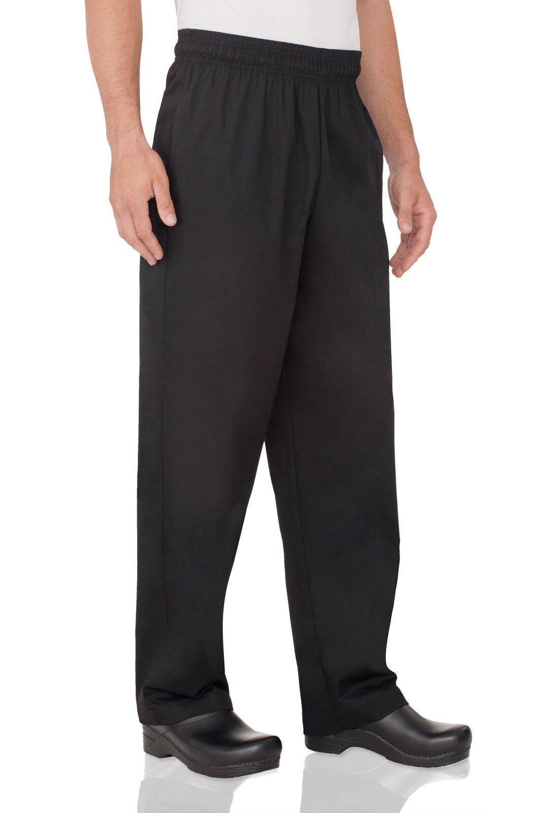Essential Men's Black L Baggy Chef Pants by Chef Works