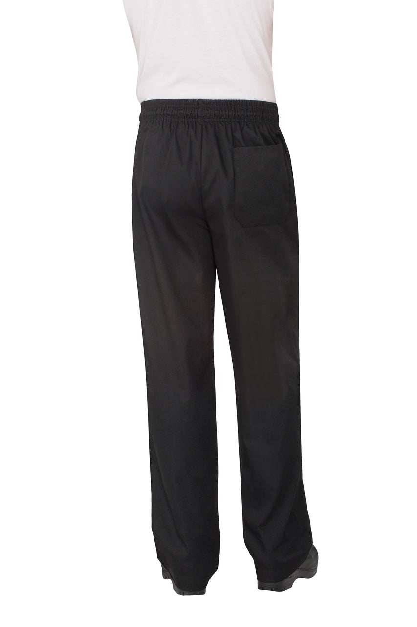 Essential Men's Black L Baggy Chef Pants by Chef Works