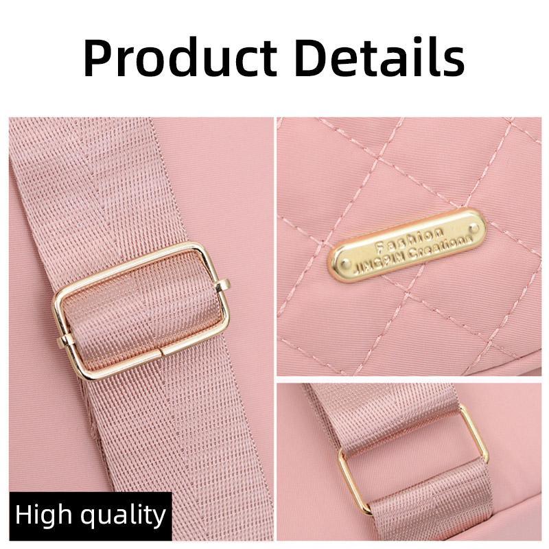 Chest Bag Crossbody Sports Bag Simple Casual Crossbody Bag for Travel Outdoor - Pink