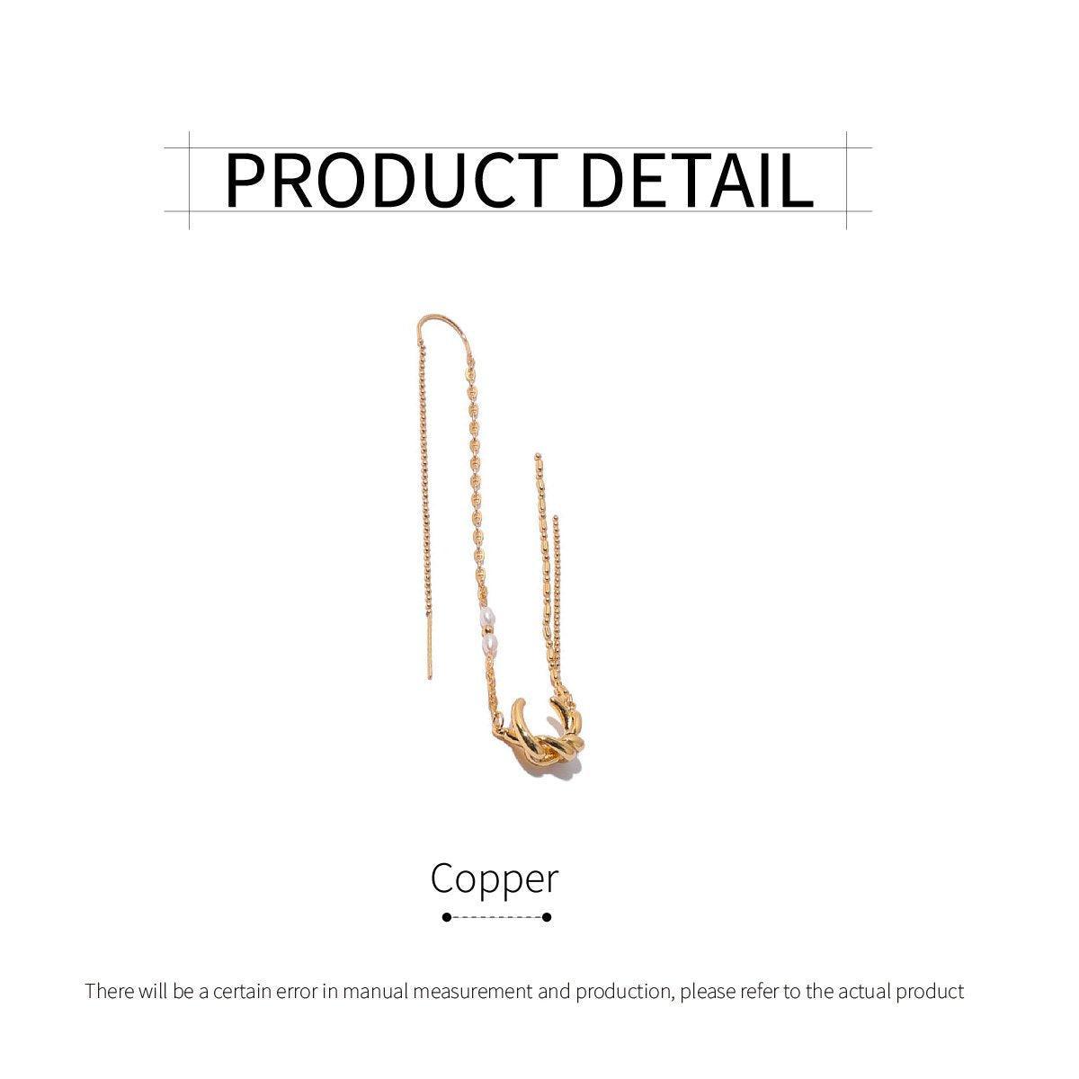 One Piece Earrings Pearl Ear Wire Wrap Design Ear Bone Cuff Clip For Women