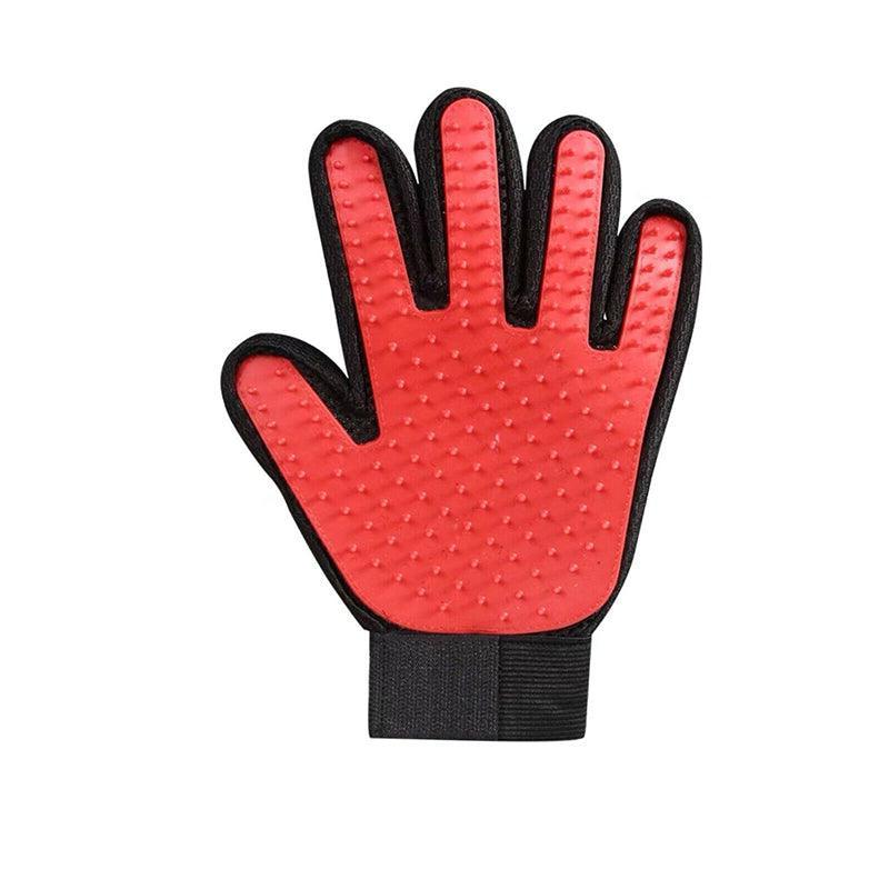 Pet Dog Cat Massage Hair Removal Grooming Comb Touch Cleaning Brush Magic Glove - Pink Right Hand