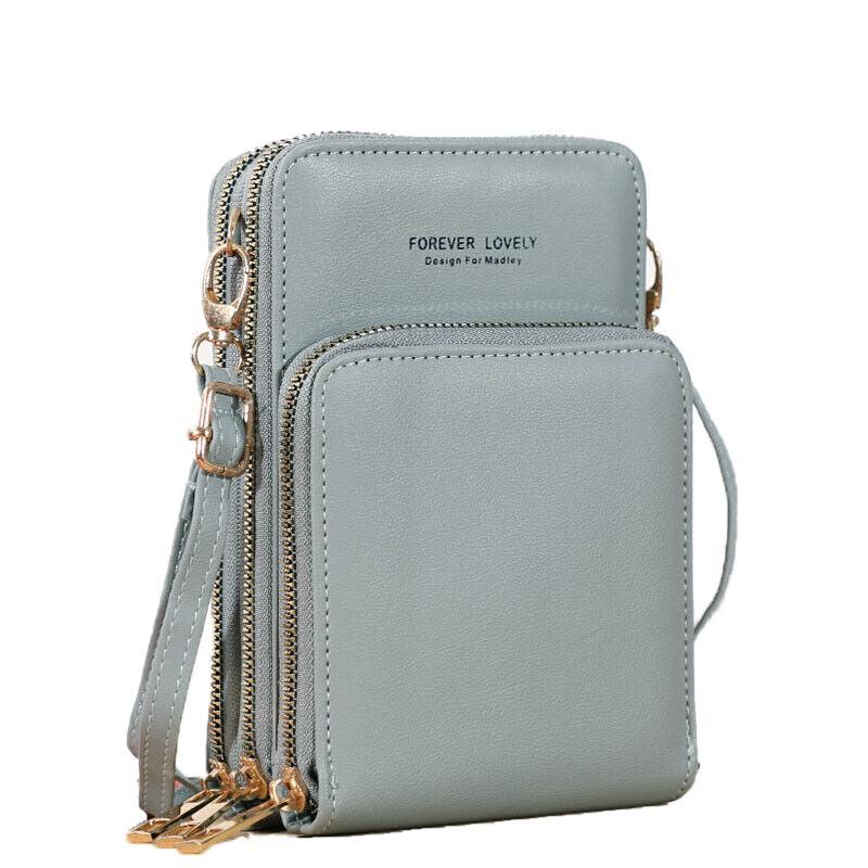 Women Crossbody Phone Purse Touch Screen Bag Rfid Blocking Wallet Shoulder Strap - Pink Purple