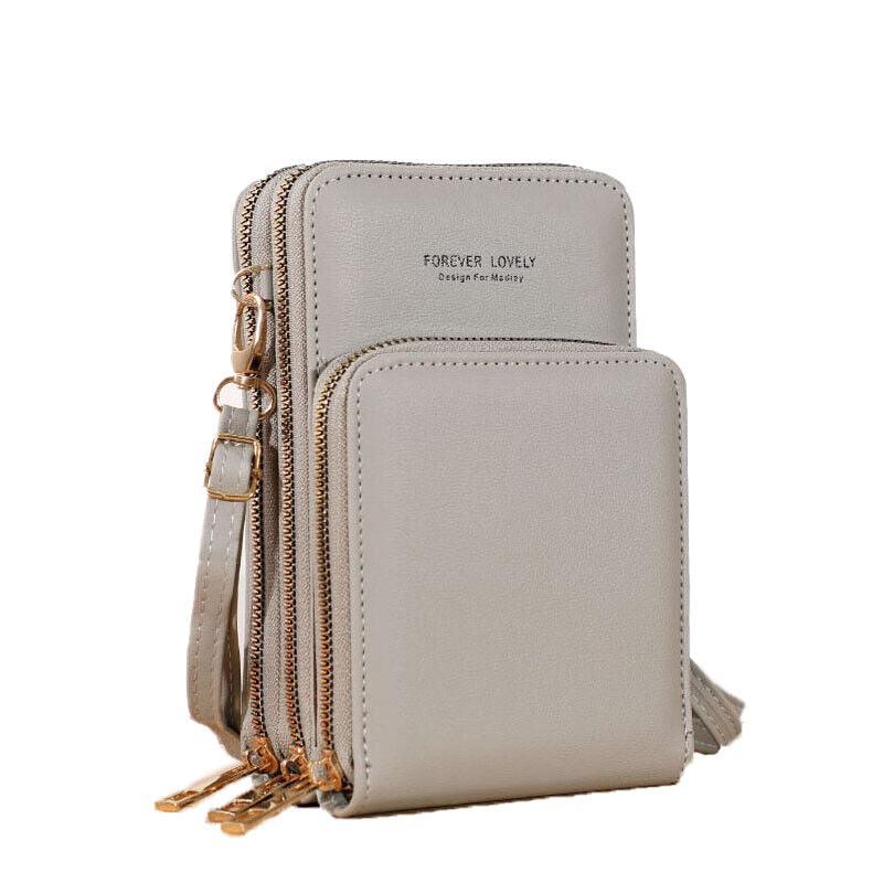 Women Crossbody Phone Purse Touch Screen Bag Rfid Blocking Wallet Shoulder Strap - Dark Blue