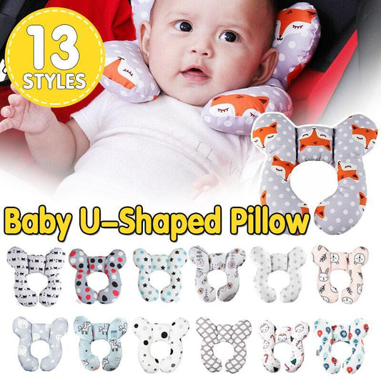 Baby Soft U-Shaped Auto Car Seat Stroller Head Neck Support Pillow Cushion Au - Fox