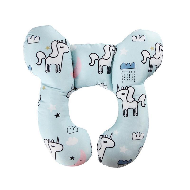 Baby Soft U-Shaped Auto Car Seat Stroller Head Neck Support Pillow Cushion Au - Cloud