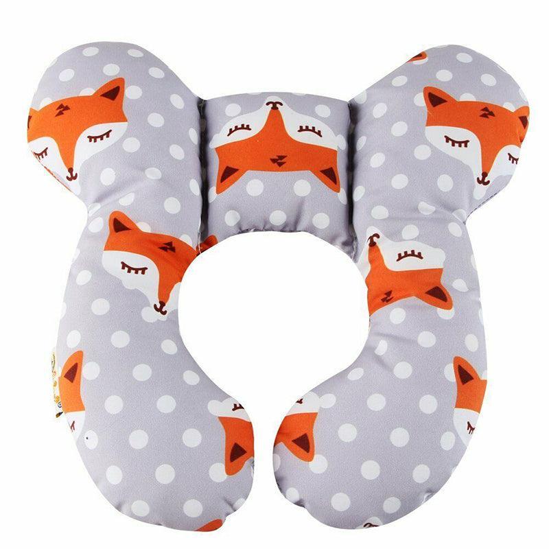 Baby Soft U-Shaped Auto Car Seat Stroller Head Neck Support Pillow Cushion Au - Grey Bear