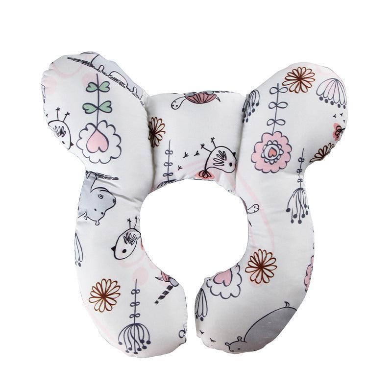 Baby Soft U-Shaped Auto Car Seat Stroller Head Neck Support Pillow Cushion Au - Grey Bear