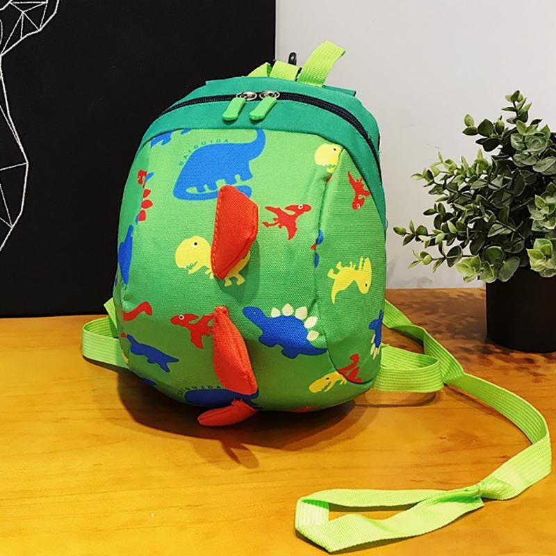 Kids Safety Harness Backpack Toddler Leash Dinosaur Bag Child Anti Lost - Green