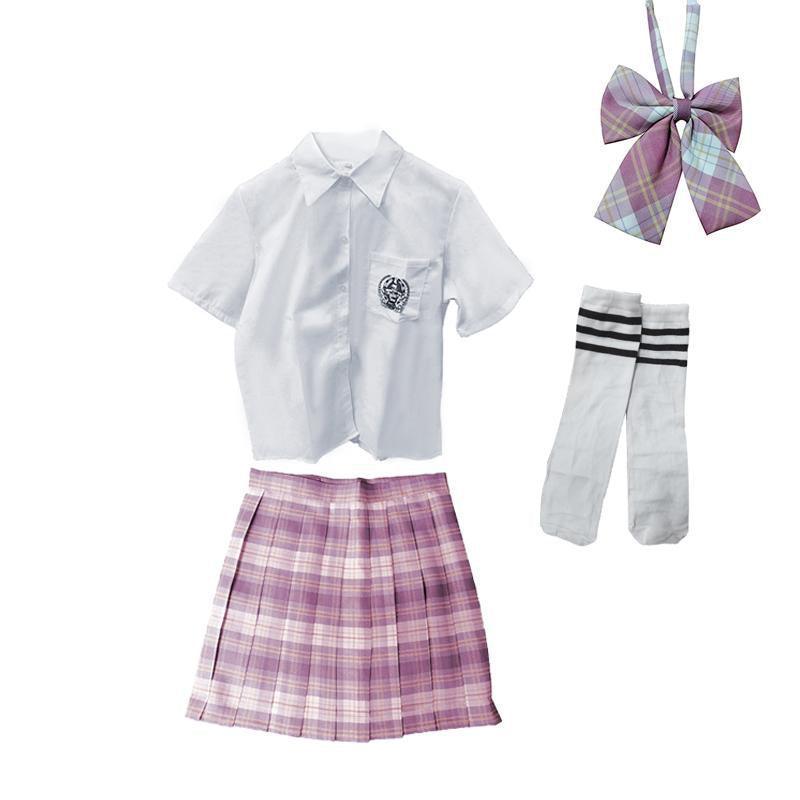 Women Girls School Pleated Skirt Summer High Waist  Tartan Short Skirt AU Stock - M