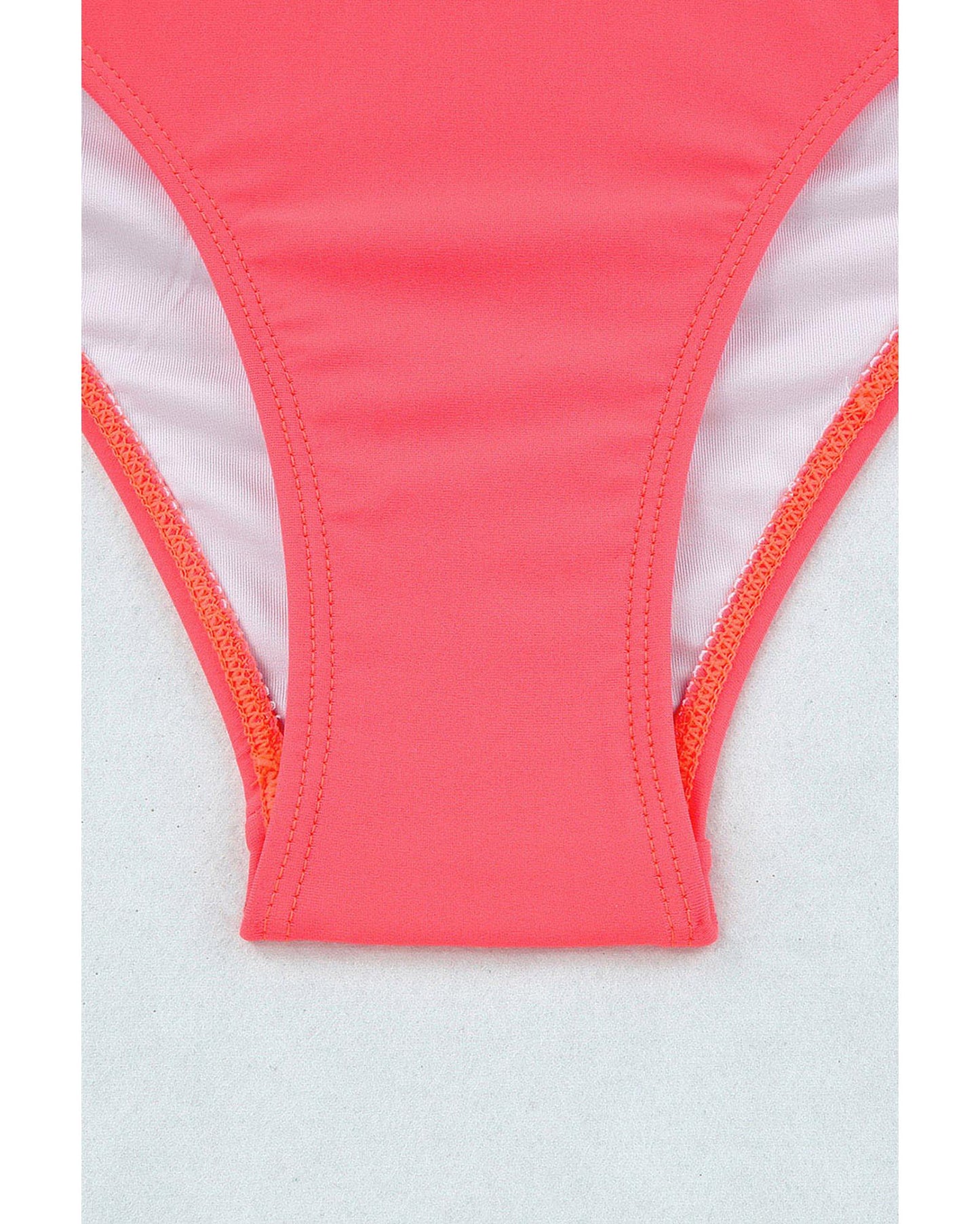 Azura Exchange Pink Scalloped Criss Cross High Waist Bikini - S
