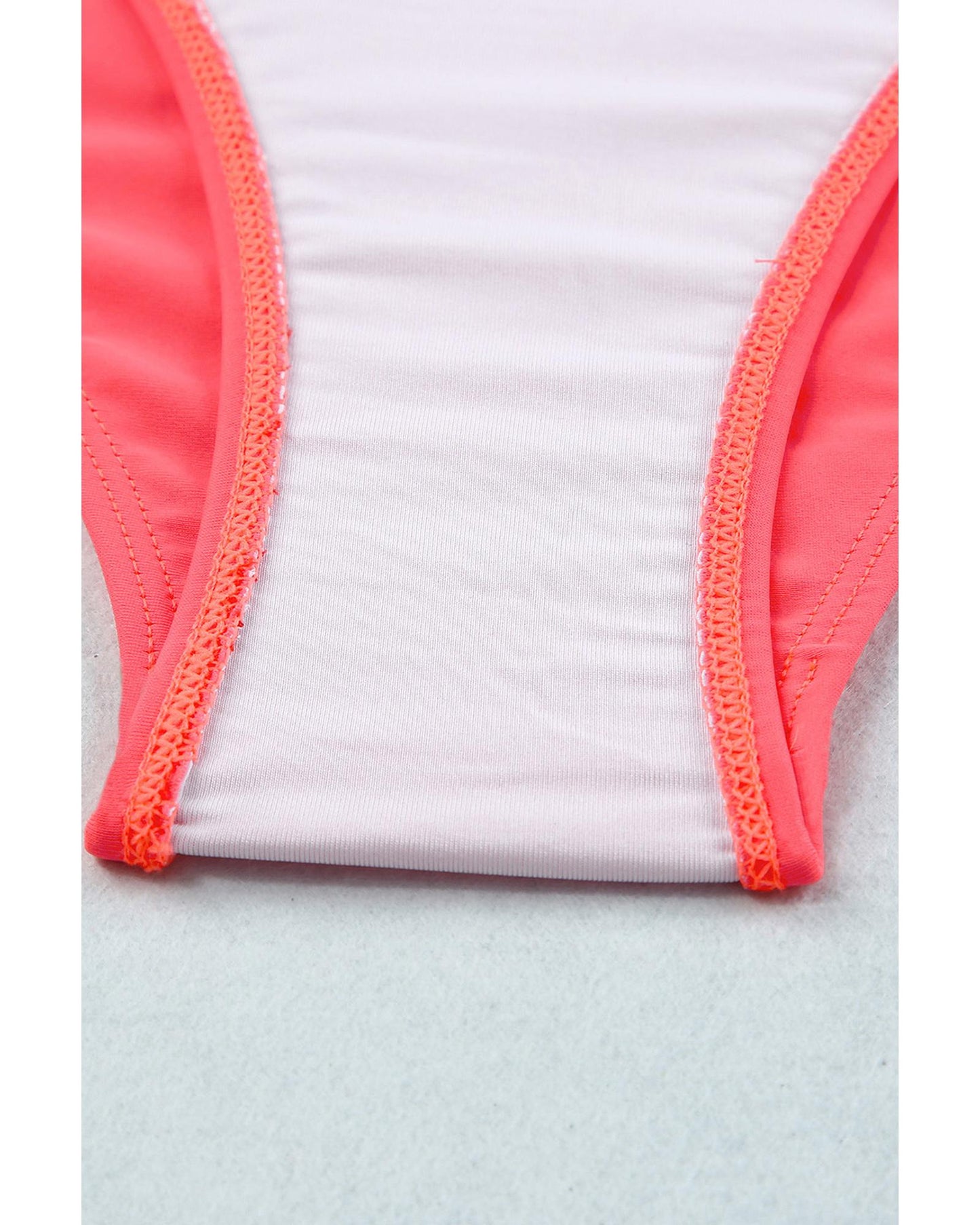 Azura Exchange Pink Scalloped Criss Cross High Waist Bikini - S