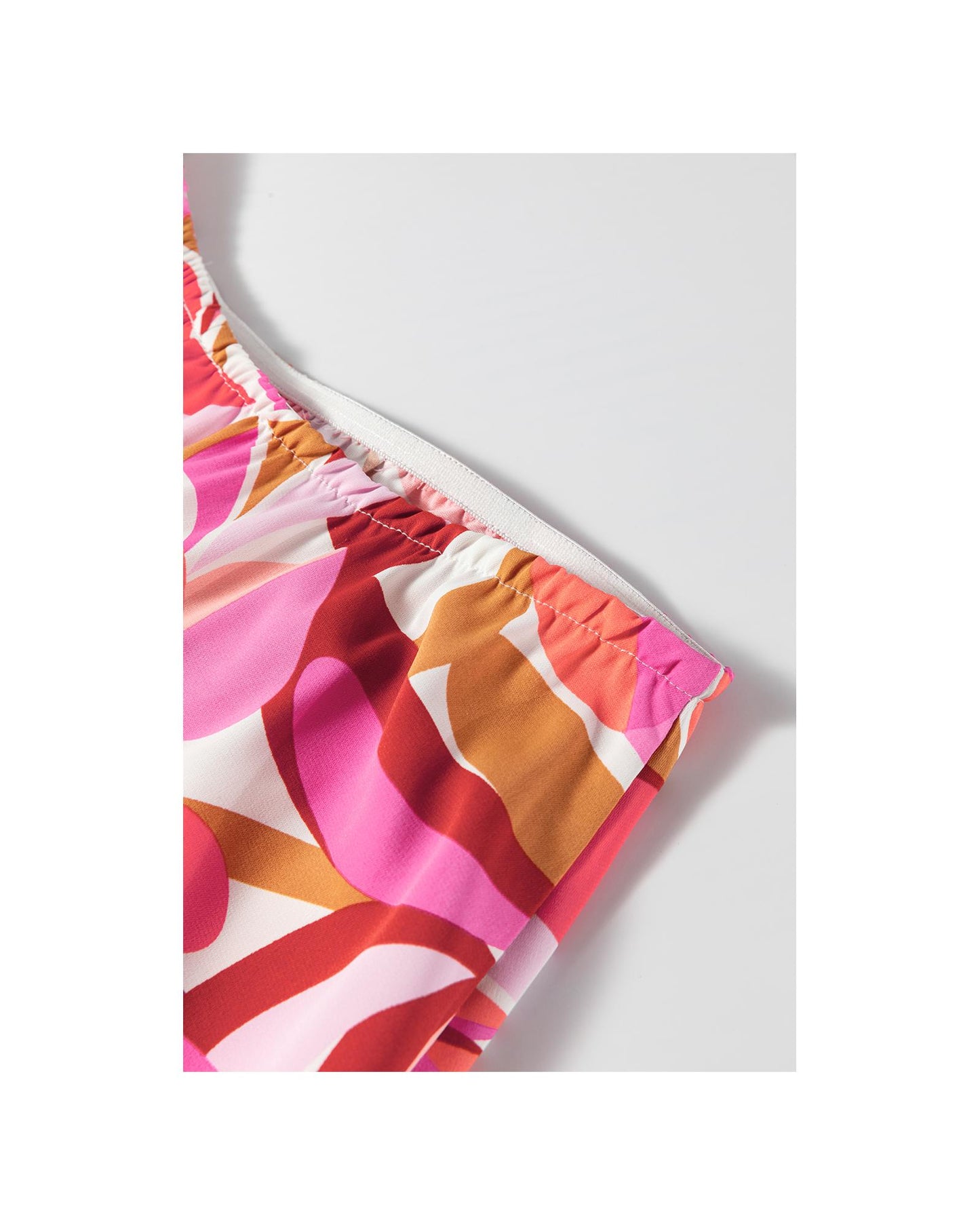 Rose Floral High Low Bandeau Vacay Dress - L