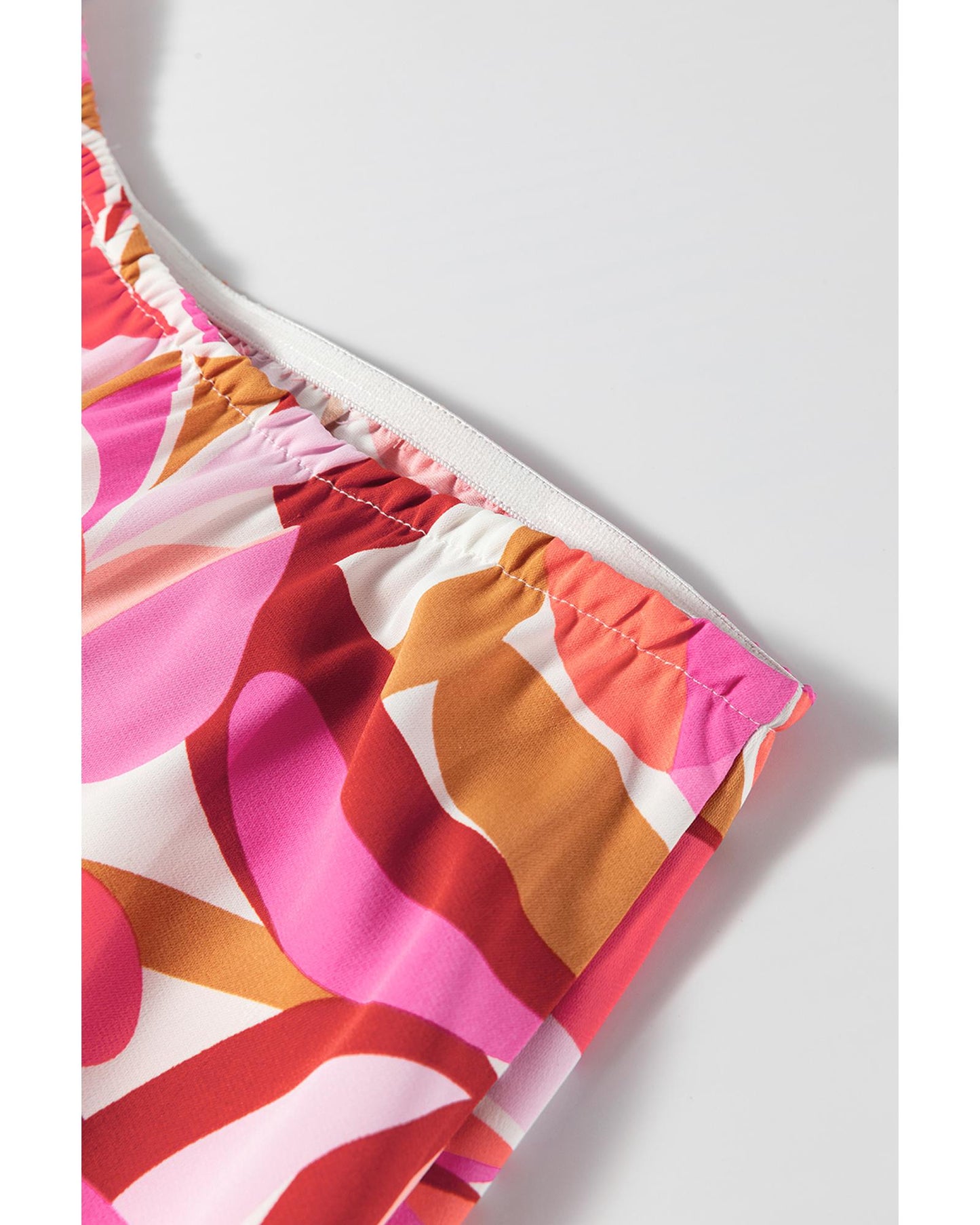 Rose Floral High Low Bandeau Vacay Dress - S