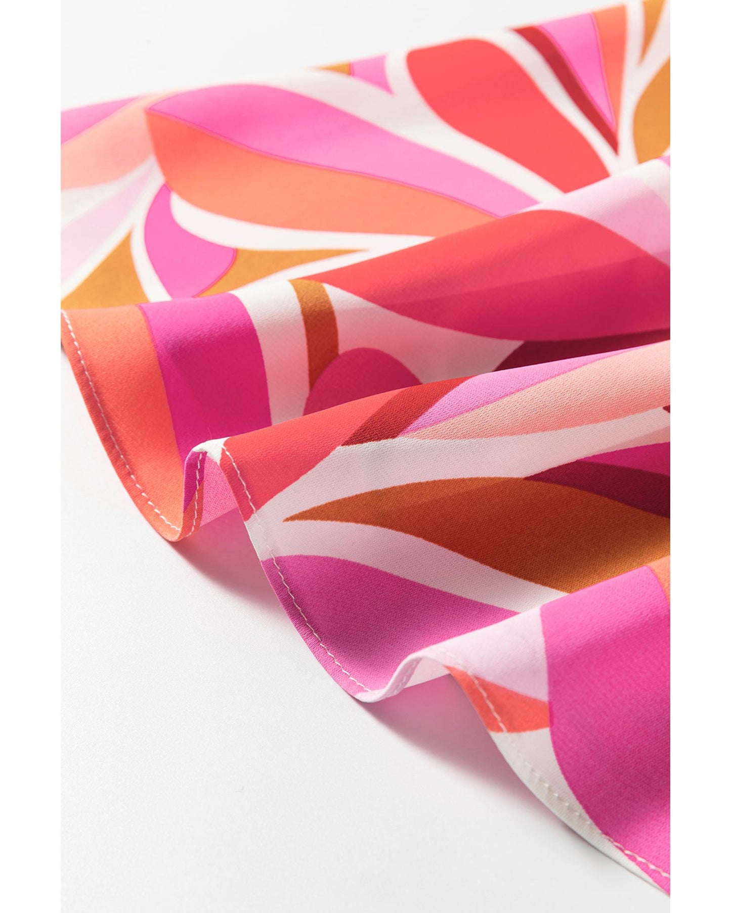 Rose Floral High Low Bandeau Vacay Dress - S