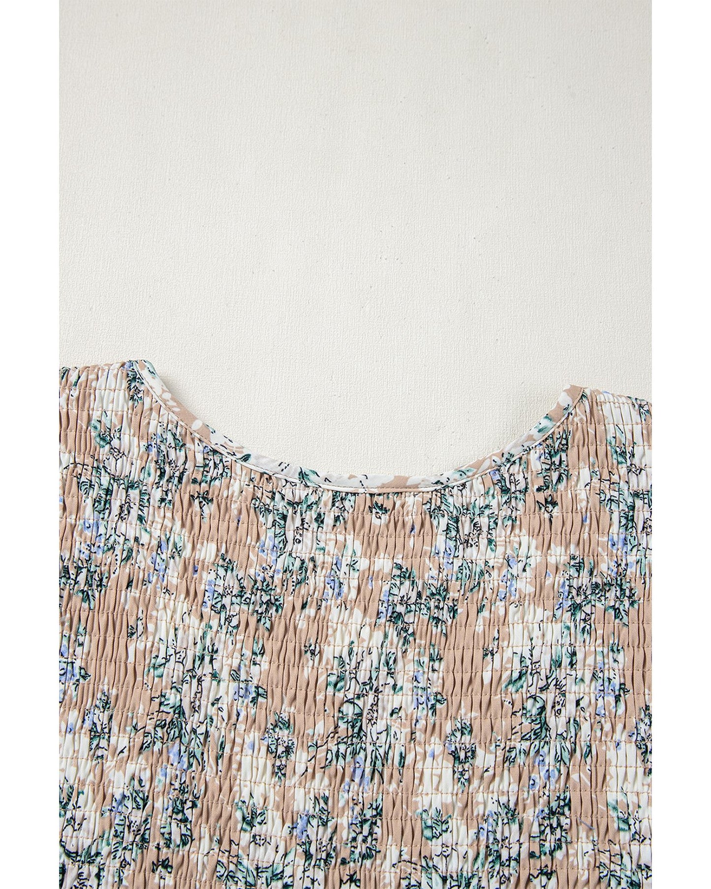 Maple Grove Floral Smocked Puff Sleeve Long Dress Smocked Bodice Boho Midi Style