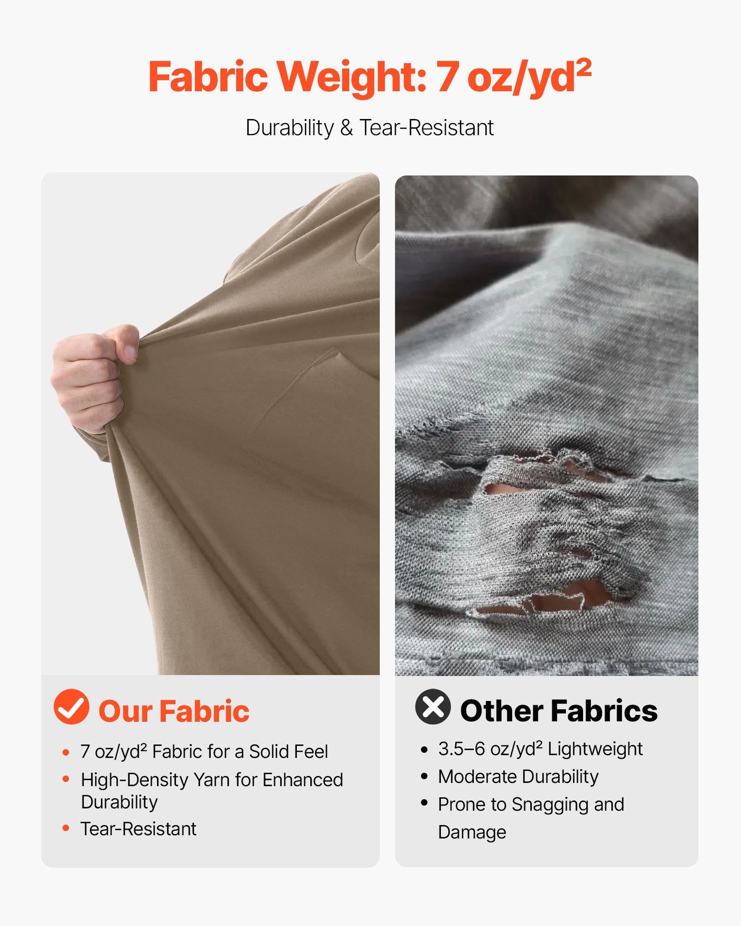 VEVOR FR Shirts, Flame Resistant Long Sleeve Clothing Lightweight 7 oz Breathable Cotton, Men's Fire Retardant Work Shirt with Pre-shrink Treatment & Pocket, for Welders,Electricians,Gray L